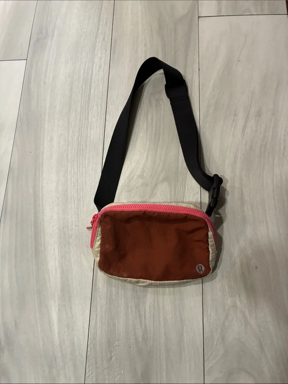 lululemon athletica Rust Brown and Pink Crossbody Belt Bag